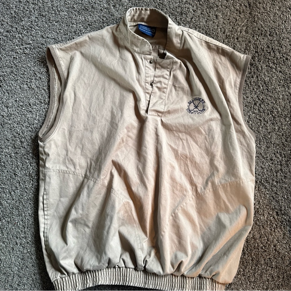Vintage Sleeveless Pullover Vest in Beige - Nautica